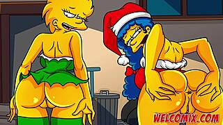 Her er din julegave - min kone til jer tiggere at kneppe! Simptoons Simpsons hentai.