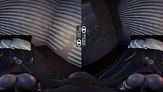 VR hentai gerçekliğinde Harley Quinn'i siktim, deli gibiydi