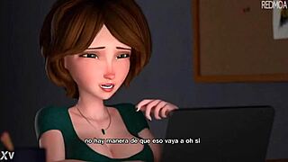 Hey, kau nampak makcik Hiro dengan tetek besar tu? Wow, permainan hisap dia dalam sub bahasa Sepanyol hebat!