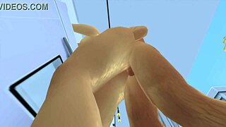 Tjukk hore med enorme sprettende pupper serverer middag og sæd.