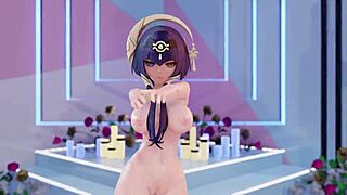 动漫风格的坎蒂丝进行狂野冒险和大胆动作