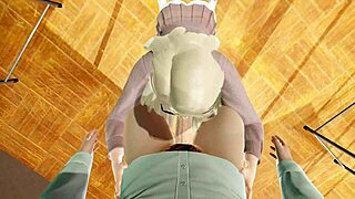 Gadis muda dalam bra kutuk kongkek kat universiti animasi 3D hentai