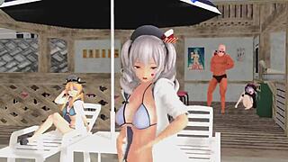 愛せたら愛して、MMD R18でプリンツ・オイゲンと鹿島 😍 艦これ