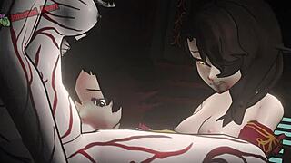 רובי, חלום על דומינציה פוטה עם אנאל, יד, שפיכה ופנים קבוצתי.