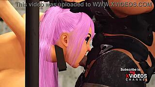 该死，这个热辣日本女孩在科幻地堡里疯狂粗暴性爱