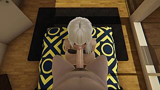 máma mého kamaráda mě chytila v chodbě, teď mě cucá v 3D hentai parodii